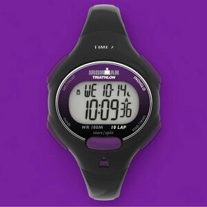 Timex Ironman Triathlon Black and Purple Smartwatch New